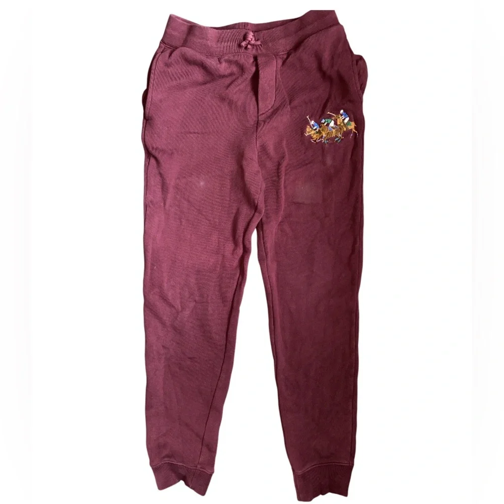 ⭐️ 3/$15 *Bleached* Ralph Lauren • Blue and Maroon • Joggers • Medium